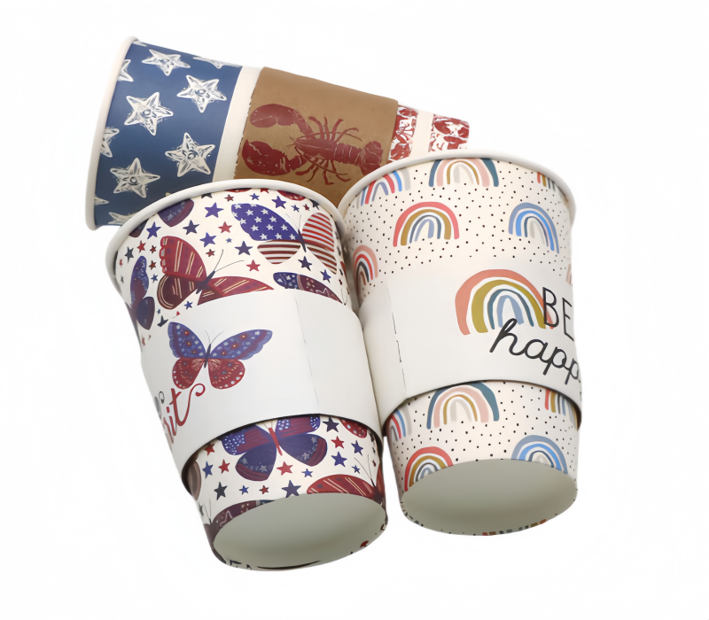 16oz paper cups with sleeves
