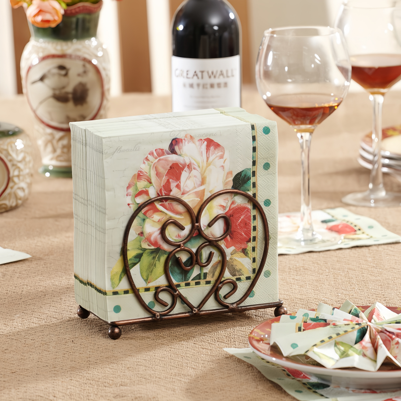 Custom printed napkins bulk order with full-color logo printing