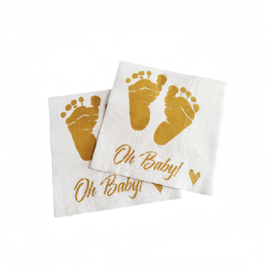 Elegant guest napkins for weddings and parties, personalized with names or dates