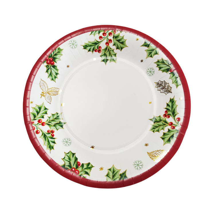 Custom Metallic Foil Party Plates for Weddings