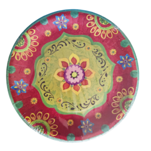 Vibrant Patterned Disposable Paper Plates