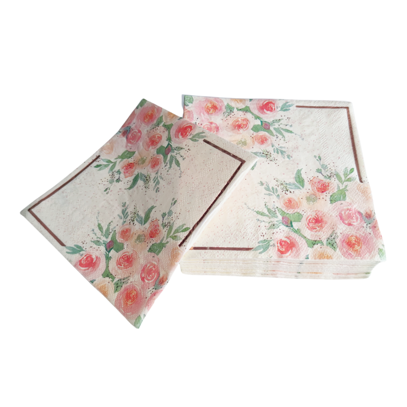Branded restaurant napkins with logo printing for a professional touch