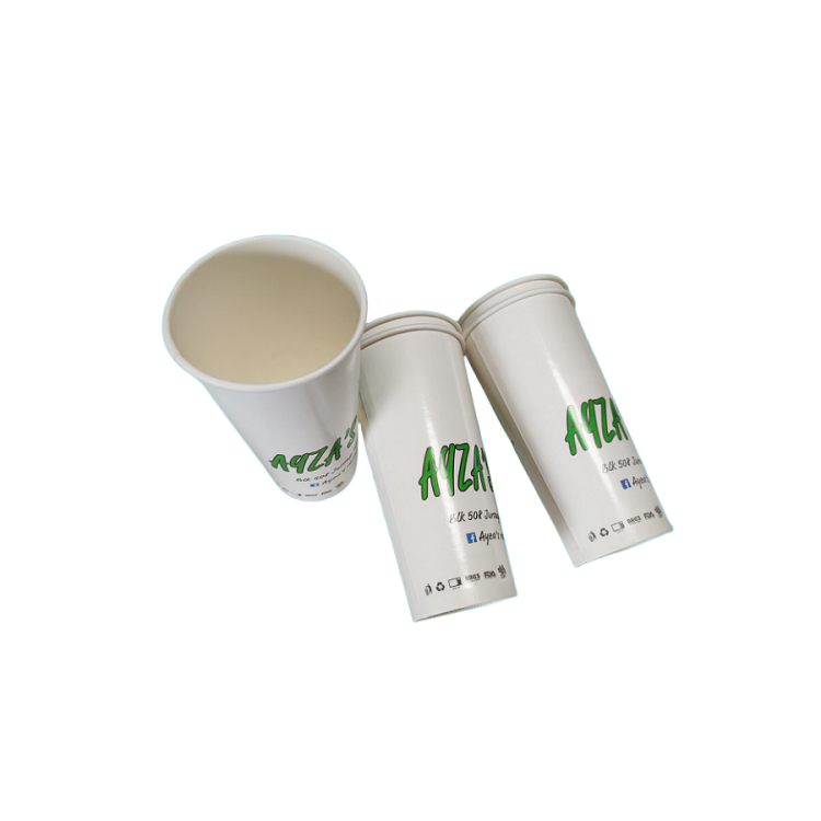 Colorful event paper cups with custom patterns for weddings and parties.