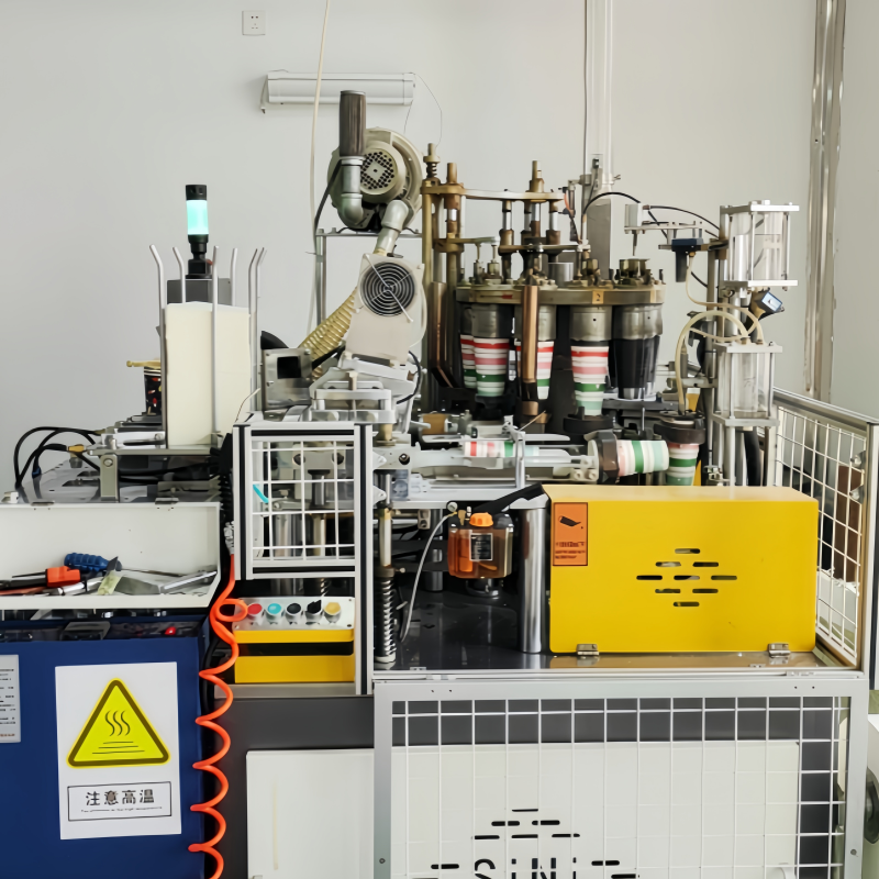 Automatic paper cup manufacturing machine for custom printed disposable tableware, high-speed production for bulk orders
